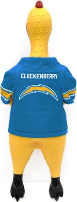 Show full view: Littlearth Rubber Chicken Squeaky Dog Chew Toy, Los Angeles Chargers slide 2 of 5