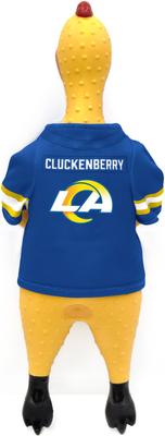 Show full view: Littlearth Rubber Chicken Squeaky Dog Chew Toy, Los Angeles Rams slide 3 of 6