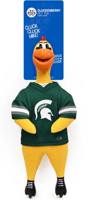 Show full view: Littlearth Rubber Chicken Squeaky Dog Chew Toy, Michigan State Spartans slide 3 of 5