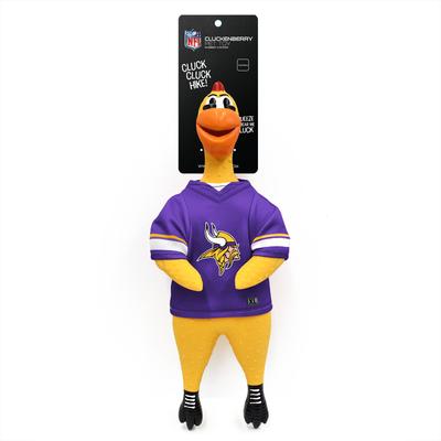Show full view: Littlearth Rubber Chicken Squeaky Dog Chew Toy, Minnesota Vikings slide 3 of 5