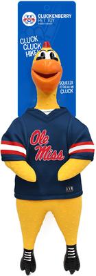 Show full view: Littlearth Rubber Chicken Squeaky Dog Chew Toy, Mississippi Ole Miss Rebels slide 3 of 5
