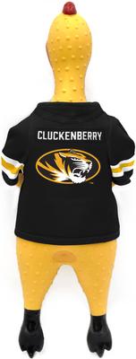 Show full view: Littlearth Rubber Chicken Squeaky Dog Chew Toy, Missouri Tigers slide 2 of 5