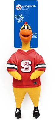 Show full view: Littlearth Rubber Chicken Squeaky Dog Chew Toy, North Carolina State Wolfpack slide 3 of 5