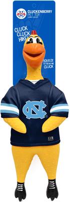 Show full view: Littlearth Rubber Chicken Squeaky Dog Chew Toy, North Carolina Tar Heels slide 3 of 5