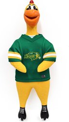 Littlearth NCAA Rubber Chicken Squeaky Dog Chew Toy, North Dakota State Bison