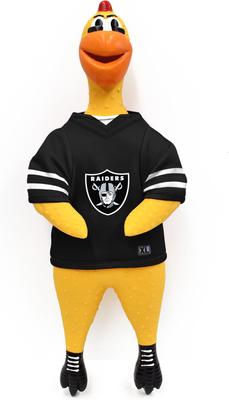 Show full view: Littlearth Rubber Chicken Squeaky Dog Chew Toy, Oakland Raiders slide 2 of 4