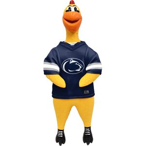 Littlearth Rubber Chicken Squeaky Dog Chew Toy, Penn State Nittany Lions