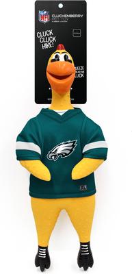 Show full view: Littlearth Rubber Chicken Squeaky Dog Chew Toy, Philadelphia Eagles slide 3 of 5
