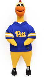 Littlearth Rubber Chicken Squeaky Dog Chew Toy, Pittsburgh Panthers