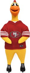 Littlearth Rubber Chicken Squeaky Dog Chew Toy, San Francisco 49ers