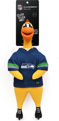 Show full view: Littlearth Rubber Chicken Squeaky Dog Chew Toy, Seattle Seahawks slide 3 of 5