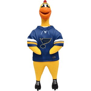 Littlearth Rubber Chicken Squeaky Dog Chew Toy, St. Louis Blues