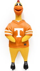 Littlearth NCAA Rubber Chicken Squeaky Dog Chew Toy, Tennessee Volunteers