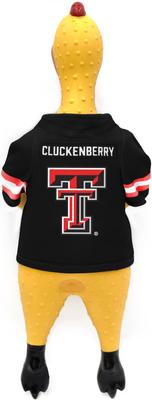 Show full view: Littlearth Rubber Chicken Squeaky Dog Chew Toy, Texas Tech Red Raiders slide 2 of 5