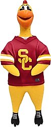 Littlearth Rubber Chicken Squeaky Dog Chew Toy, USC Trojans
