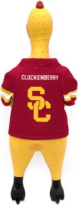 Show full view: Littlearth Rubber Chicken Squeaky Dog Chew Toy, USC Trojans slide 2 of 5