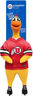 Show full view: Littlearth Rubber Chicken Squeaky Dog Chew Toy, Utah Utes slide 3 of 5