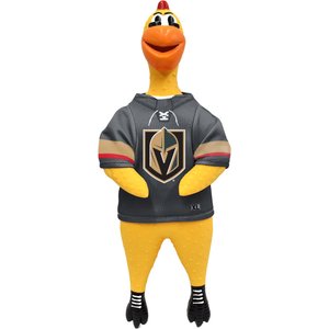 Littlearth Rubber Chicken Squeaky Dog Chew Toy, Vegas Golden Knights