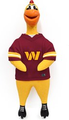 Littlearth NFL Rubber Chicken Squeaky Dog Chew Toy, Washington Commanders