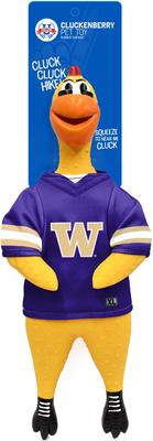 Show full view: Littlearth Rubber Chicken Squeaky Dog Chew Toy, Washington Huskies slide 3 of 5
