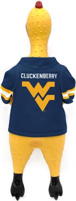 Show full view: Littlearth Rubber Chicken Squeaky Dog Chew Toy, West Virginia Mountaineers slide 2 of 5