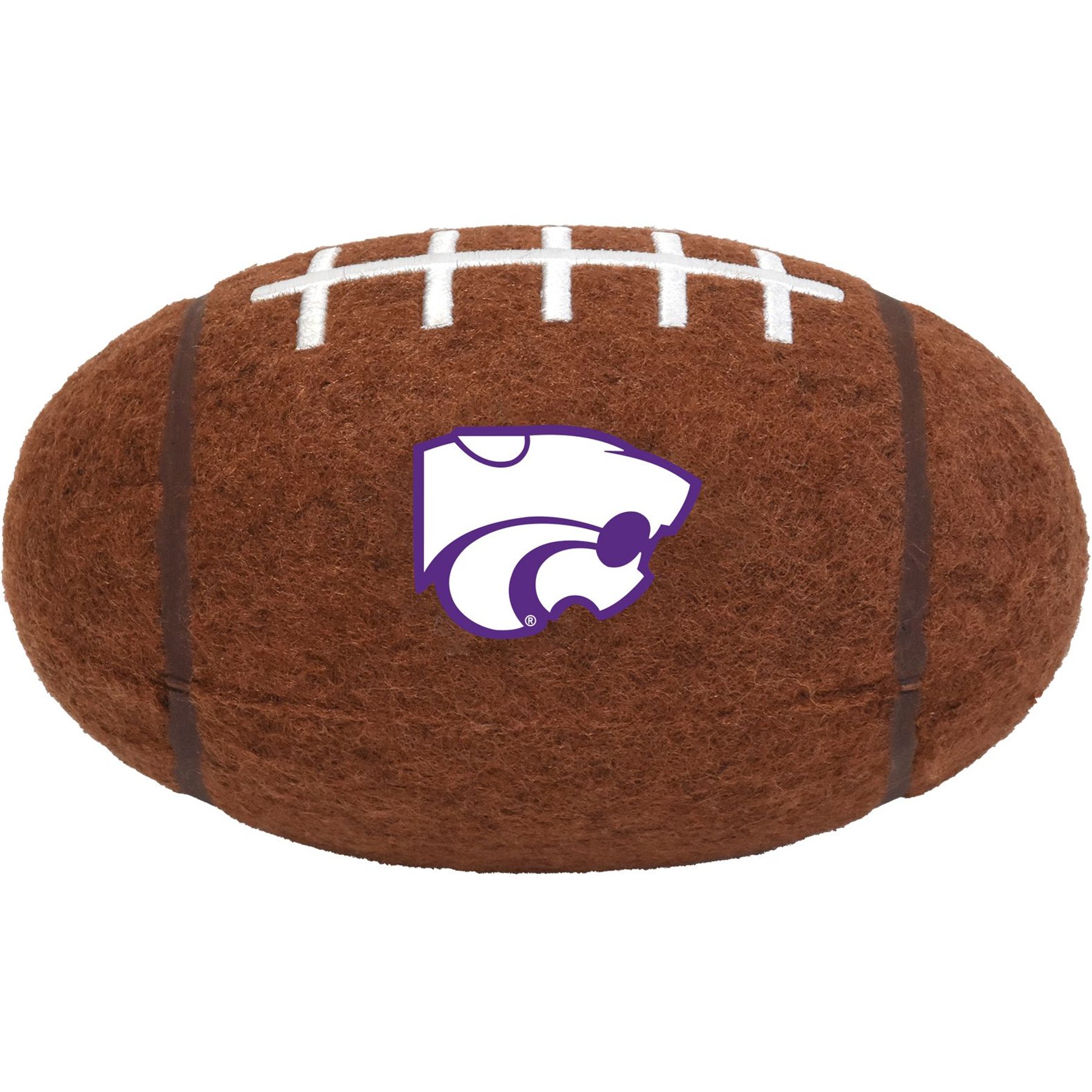 Littlearth NCAA Tough Chewer Dog Football Toy, Kansas State Wildcats