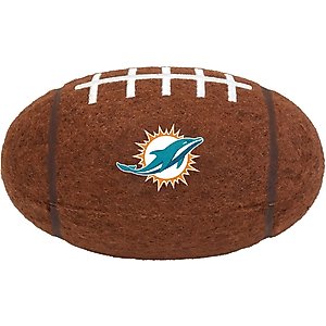 Littlearth Tough Chewer Dog Ball Toy, Miami Dolphins