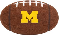 Littlearth NCAA Tough Chewer Dog Football Toy, Michigan Wolverines