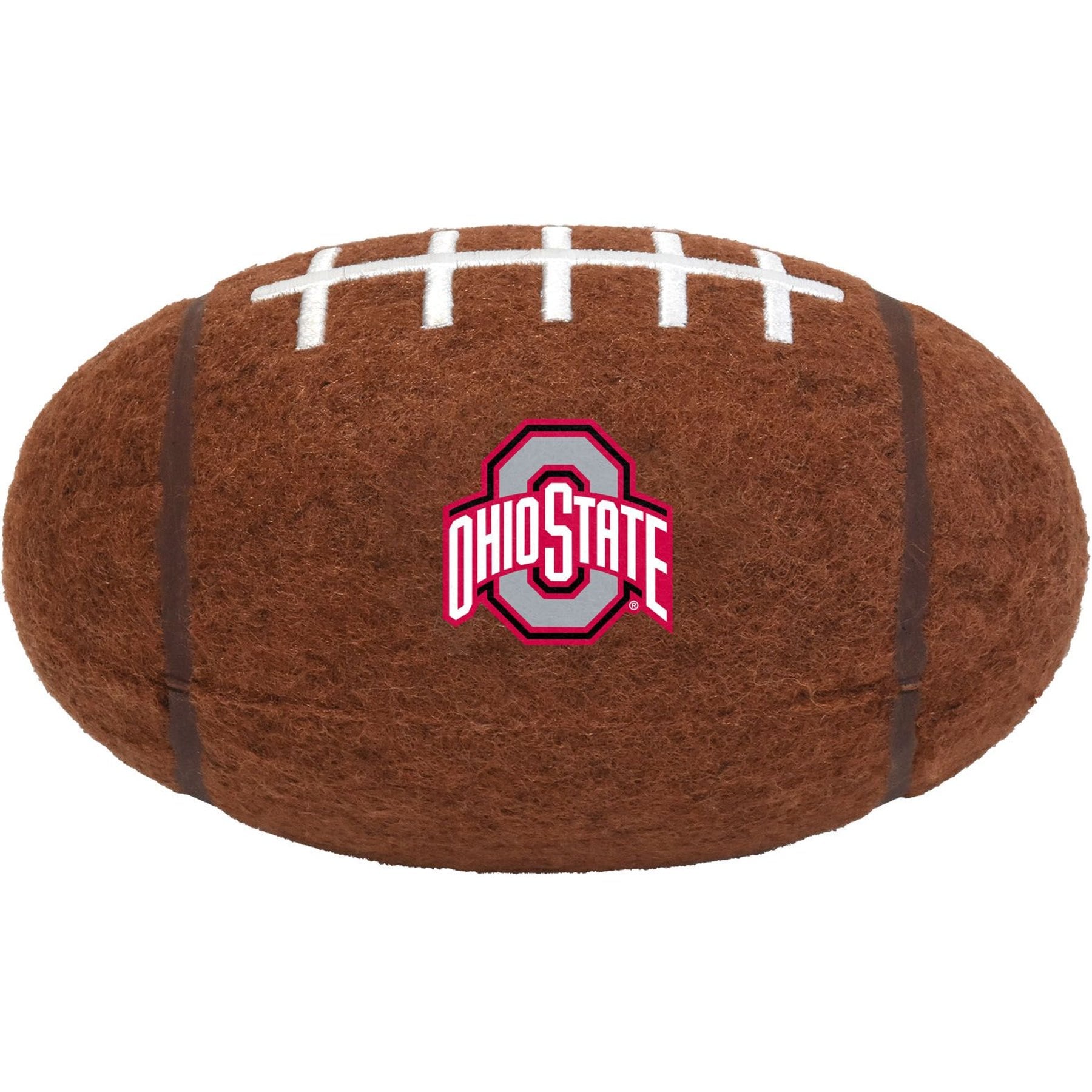 Littlearth NCAA Tough Chewer Dog Football Toy, Ohio State Buckeyes
