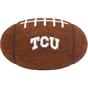 Littlearth Tough Chewer Dog Ball Toy, TCU Horned Frogs