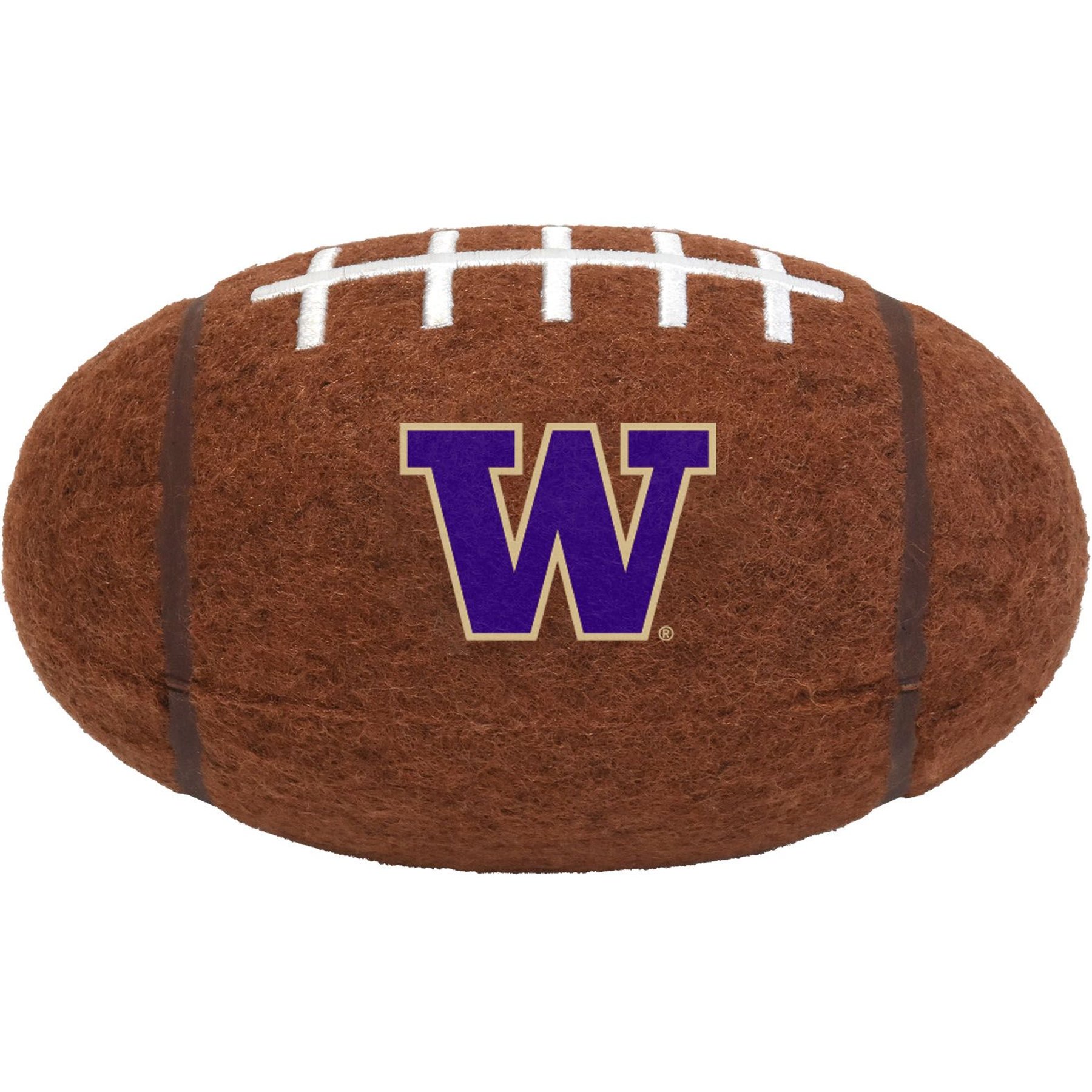 Littlearth NCAA Tough Chewer Dog Football Toy, Washington Huskies