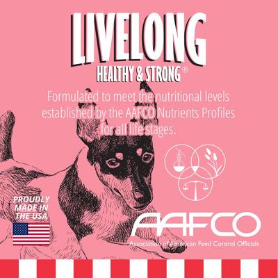 Show full view: Livelong Healthy & Strong Adut High-Protein Beef & Sweet Potato Recipe Pate Wet Dog Food, 12.5-oz can, case of 12 slide 3 of 8
