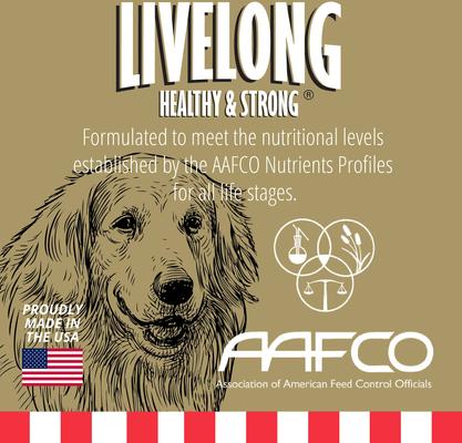 Show full view: Livelong Healthy & Strong Chicken & Sweet Potato Recipe Wet Dog Food, 12.5-oz can, case of 12 slide 3 of 8