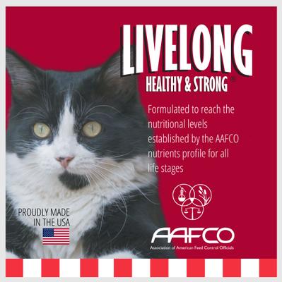 Show full view: Livelong Healthy & Strong Yummy Meats Wet Cat Food, 5.5-oz can, 24 count slide 3 of 7