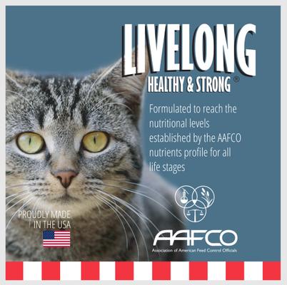 Show full view: Livelong Healthy & Strong Yummy Seafood Wet Cat Food, 5.5-oz can, 24 count slide 3 of 7