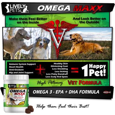 Show full view: Lively Pets Omega Maxx Fish Oil Large & Giant Dog Soft Chews, 150 count slide 5 of 8