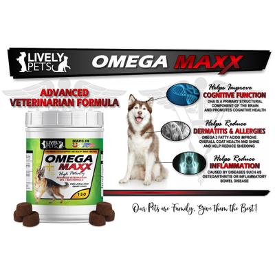 Show full view: Lively Pets Omega Maxx Fish Oil Large & Giant Dog Soft Chews, 150 count slide 7 of 8