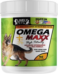 Lively Pets Omega Maxx Fish Oil Large & Giant Dog Soft Chews, 90 count