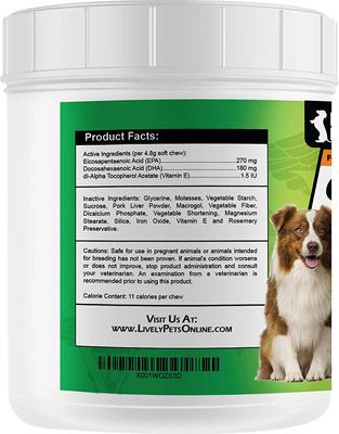 Show full view: Lively Pets Omega Maxx Fish Oil Small & Medium Dog Soft Chews, 150 count slide 3 of 7