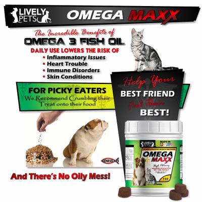 Show full view: Lively Pets Omega Maxx Fish Oil Small & Medium Dog Soft Chews, 150 count slide 6 of 7