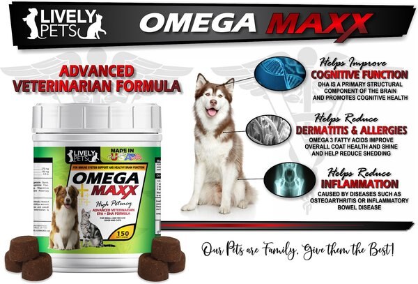 Lively Pets Omega Maxx Fish Oil Small & Medium Dog Soft Chews