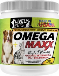 Lively Pets Omega Maxx Fish Oil Small & Medium Dog Soft Chews, 60 count
