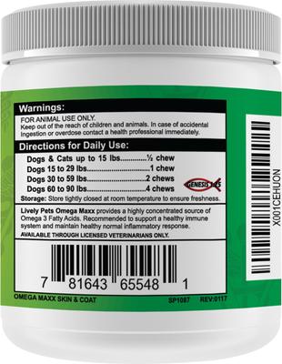 Show full view: Lively Pets Omega Maxx Fish Oil Small & Medium Dog Soft Chews, 60 count slide 4 of 7