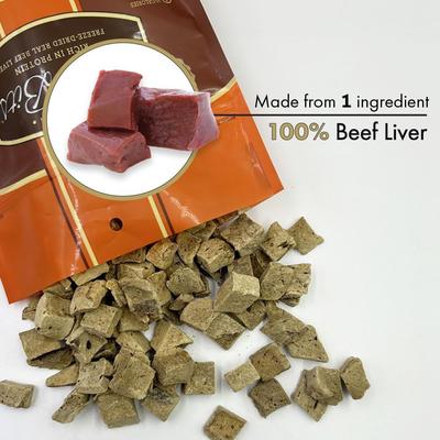 Show full view: Liver Bits Freeze-Dried Raw Dog Treats, 4-oz bag slide 3 of 10