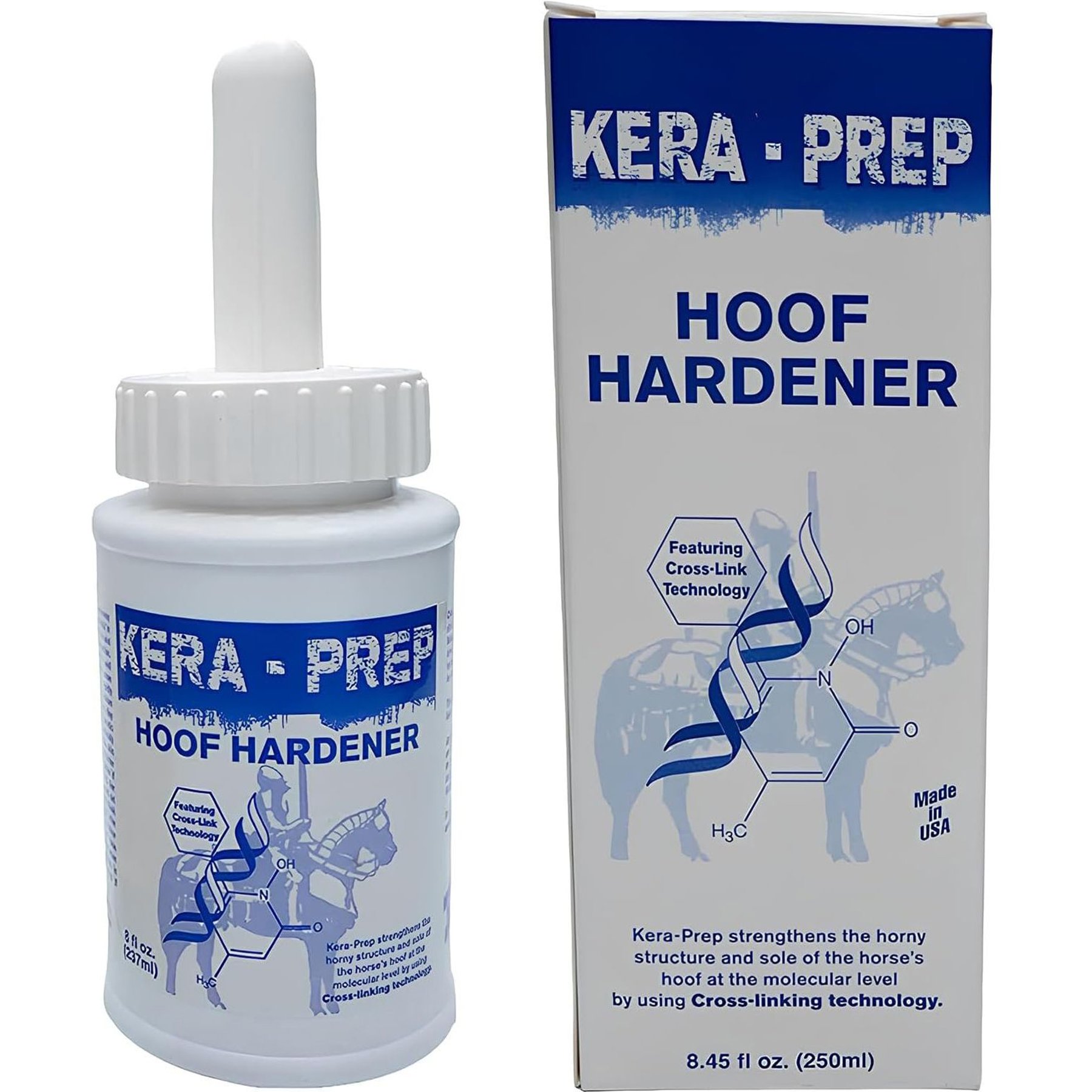 Livingston Tech Kera-Prep Hoof Hardener Liquid Horse Supplement, 8-fl oz bottle