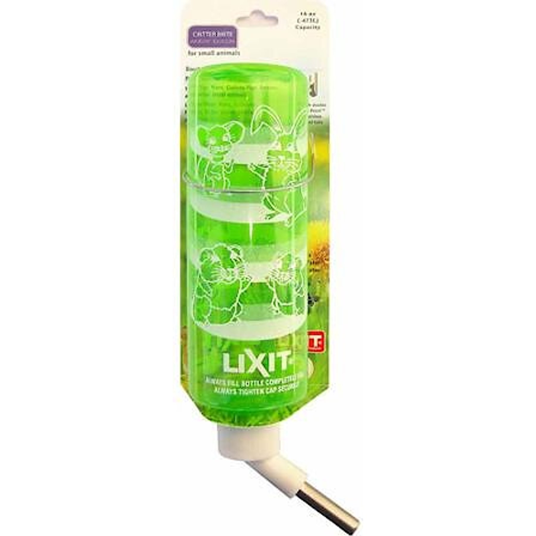 Lixit Critter Brites Guinea Pig Water Bottle, Color Varies, 16-oz bottle
