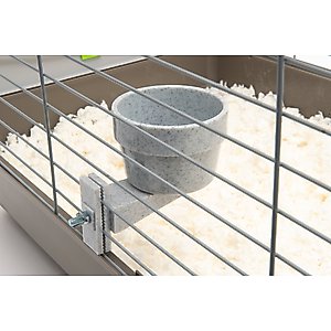 Lixit Quick Lock Crock Small Animal Bowl,10-oz, Granite