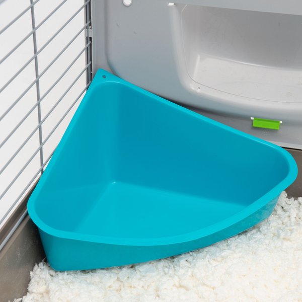 Lixit Small Pet Corner Litter Pan, Blue, Medium