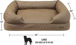 L.L.Bean Denim Premium Sofa Removable Cover Dog & Cat Bed, Burlap, Large slide 2 of 4