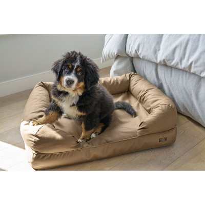 L.L.Bean L.L.Bean Denim Premium Sofa Removable Cover Dog & Cat Bed, Burlap, Medium